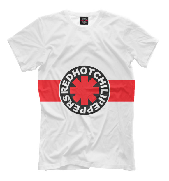 Мужская футболка с изображением Red Hot Chili Peppers цвета Молочно-белый