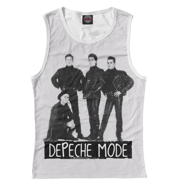 Майка для девочки с изображением Depeche Mode цвета Белый