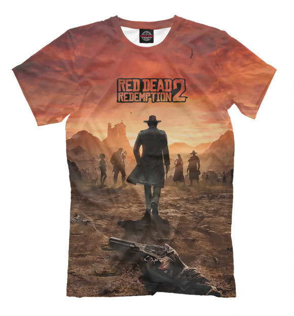 Футболка для мальчиков с изображением Дикий запад rdr2 цвета Светло-коричневый