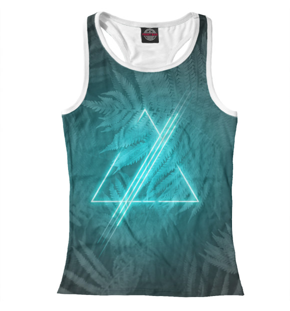 Женская майка-борцовка с изображением Neon Light цвета Белый