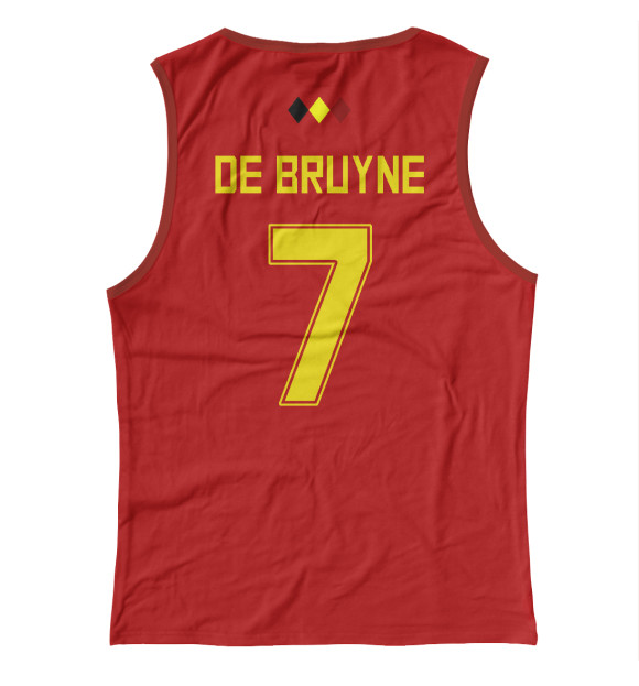 Женская майка с изображением Кевин Де Брёйне - Сборная Бельгии цвета Белый