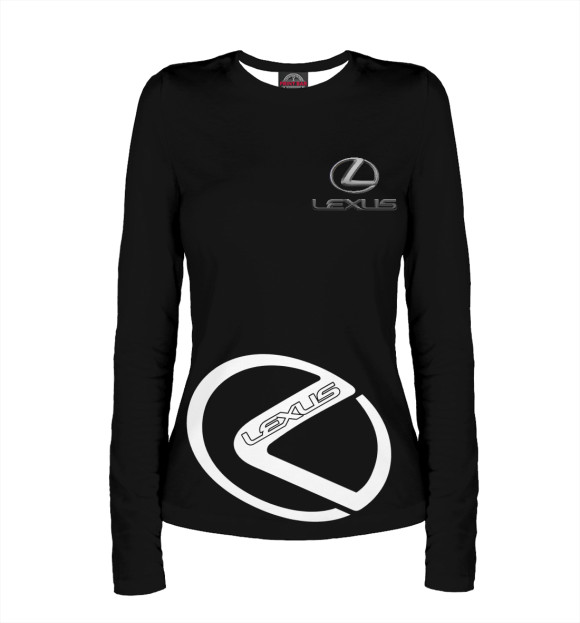 Женский лонгслив с изображением Lexus цвета Белый