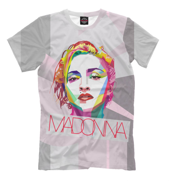 Мужская футболка с изображением Madonna цвета Бежевый