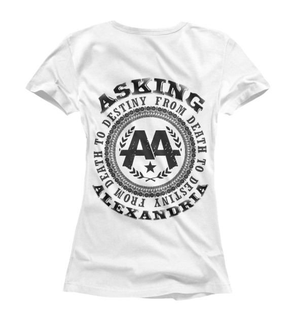 Женская футболка с изображением Asking Alexandria цвета Белый