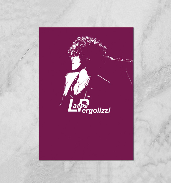 Плакат с притом Laura Pergolizzi цвета Белый Плакат с изображением Laura Pergolizzi цвета Белый