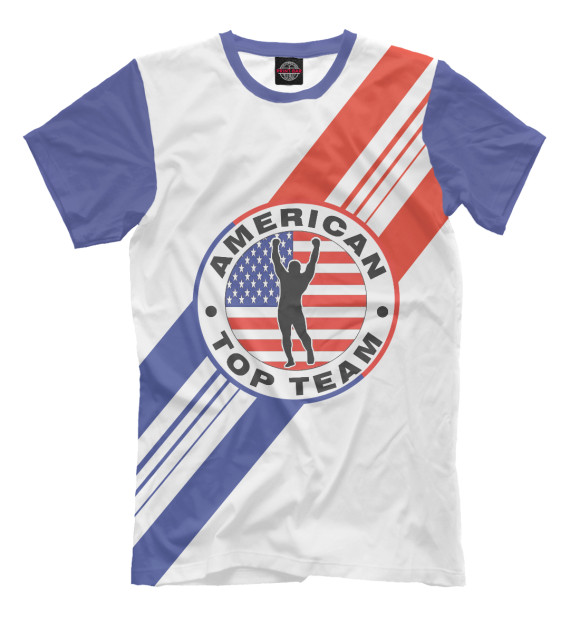 Мужская футболка с изображением American Top Team цвета Молочно-белый