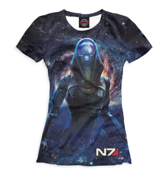 Женская футболка с изображением Mass Effect цвета Белый