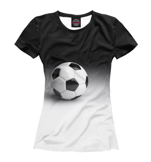 Футболка для девочек с изображением Football цвета Белый