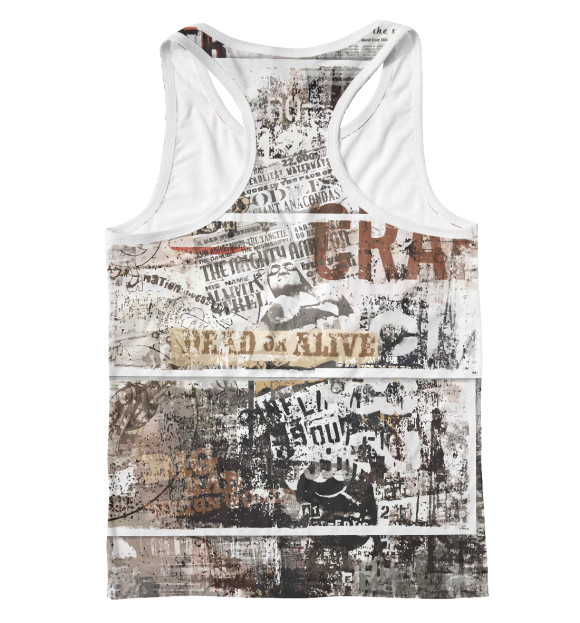 Мужская майка-борцовка с изображением Graffiti цвета Белый