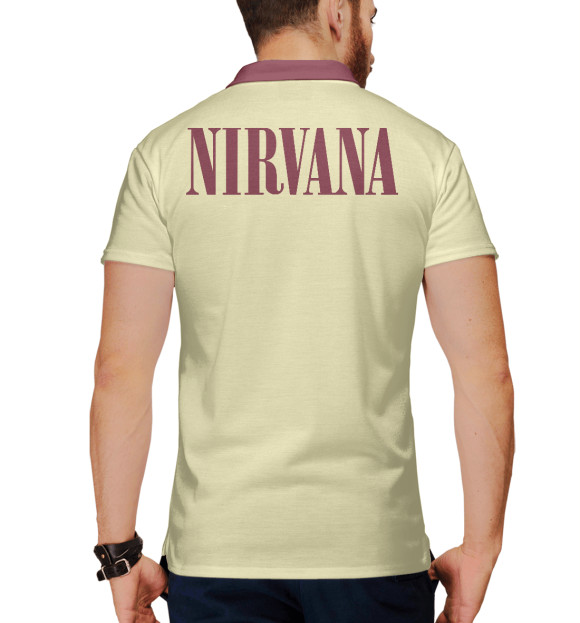 Мужское поло с изображением Nirvana (In Utero) цвета Белый