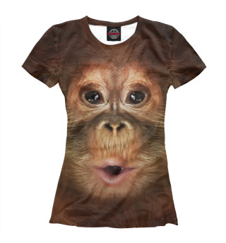 Женская футболка Орангутанг BigFace
