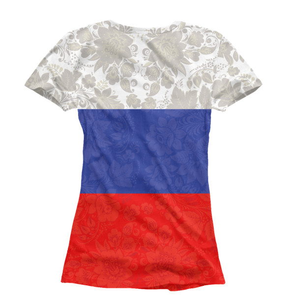Женская футболка с изображением Президент России цвета Белый