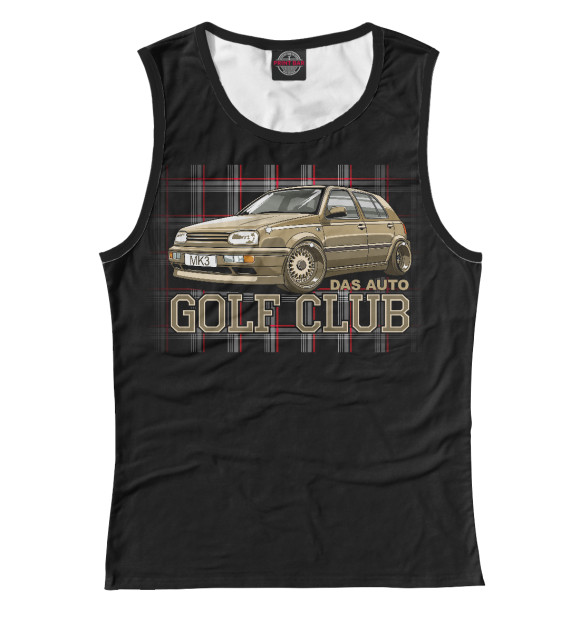 Майка для девочки с изображением Golf mk3 цвета Белый
