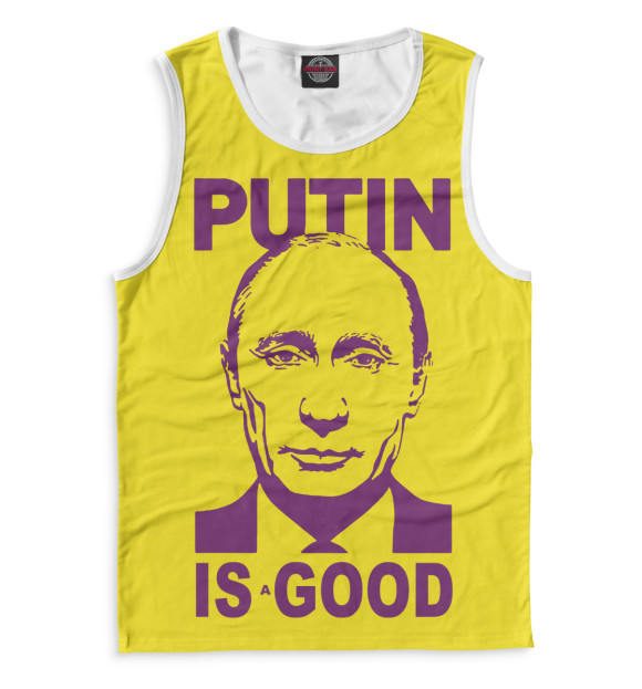 Майка для мальчика с изображением Путин цвета Белый