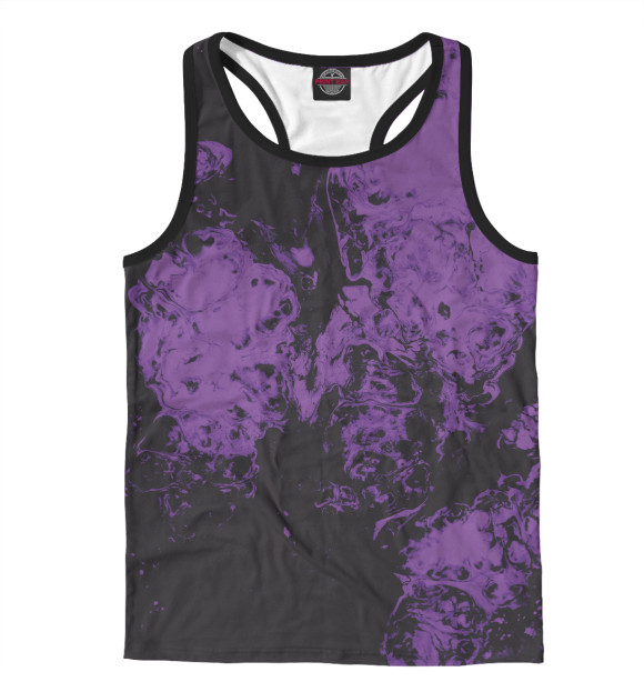 Мужская майка-борцовка с изображением Дым цвета Белый