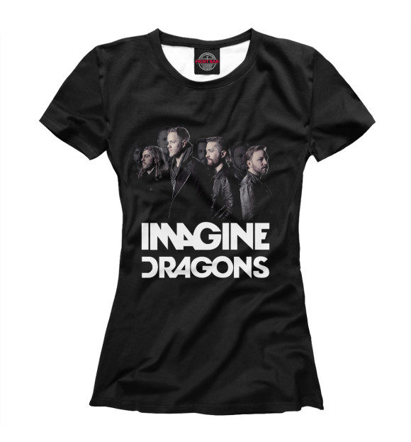 Футболка для девочек с изображением Imagine Dragons цвета Белый