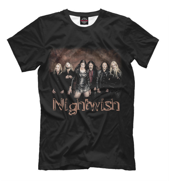 Мужская футболка с изображением Nightwish цвета Черный