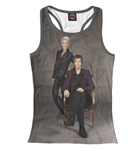 Женская майка-борцовка с изображением Roxette цвета Белый