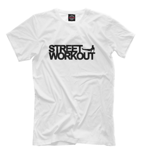 Мужская футболка с изображением Street WorkOut цвета Белый