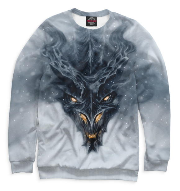 Мужской свитшот с изображением Алдуин цвета Белый