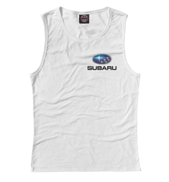 Майка для девочки с изображением Subaru цвета Белый