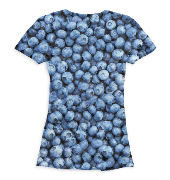 Женская футболка с изображением Черника цвета Белый