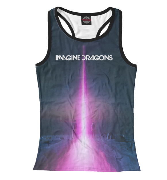 Женская майка-борцовка с изображением Imagine Dragons цвета Белый