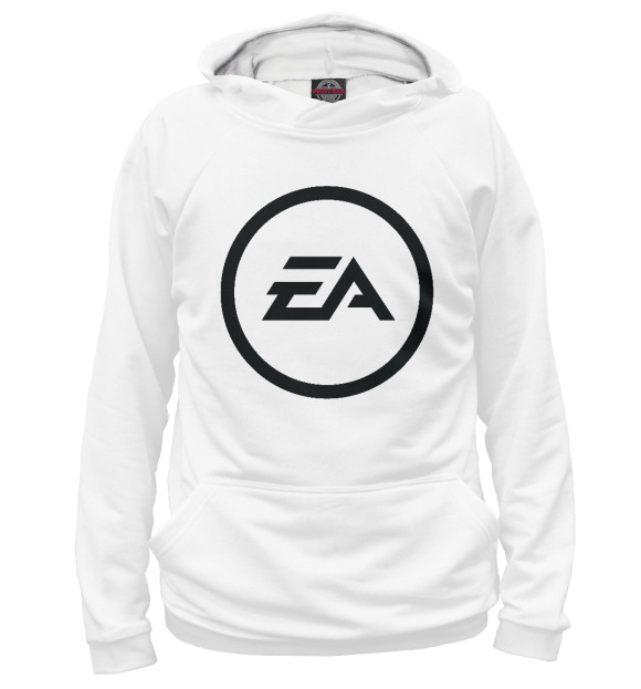 Женское худи с притом EA цвета Белый Женское худи с изображением EA цвета Белый