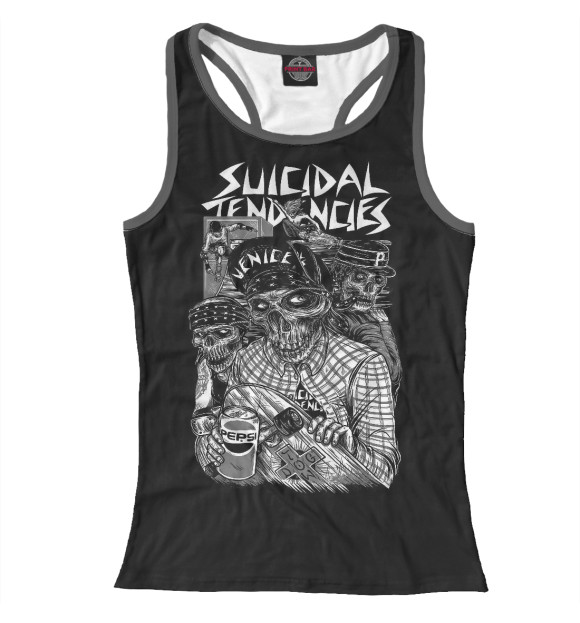 Женская майка-борцовка с изображением Suicidal Tendencies Band цвета Белый