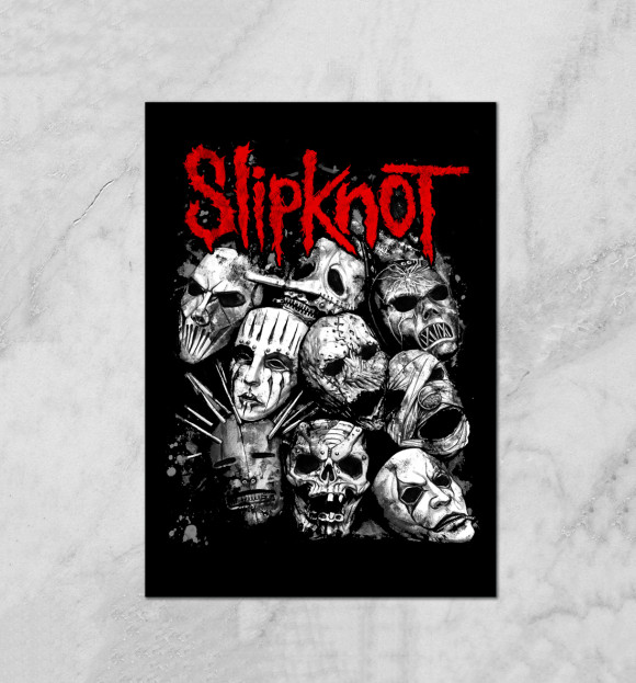 Плакат с изображением Slipknot цвета Белый