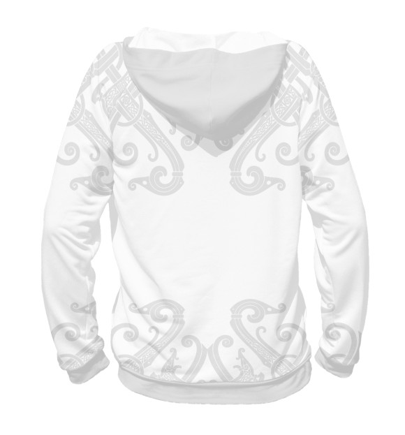 Женское худи с изображением Русские богатыри-защитники цвета Белый