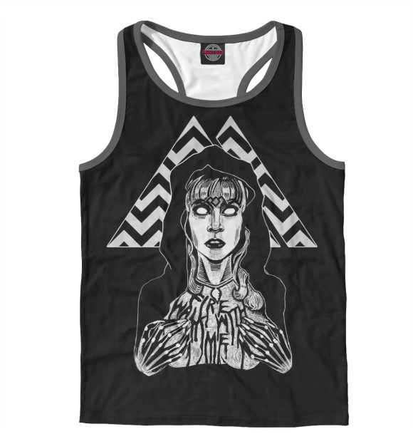 Мужская майка-борцовка с притом Fire Walk with Me цвета Белый Мужская майка-борцовка с изображением Fire Walk with Me цвета Белый