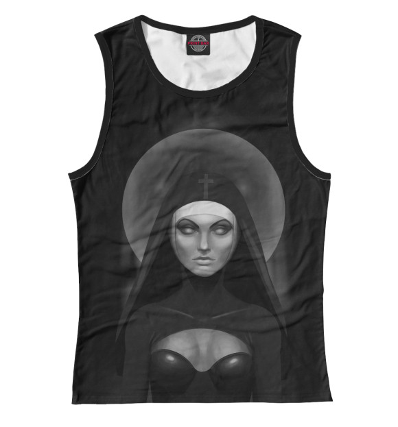 Майка для девочки с притом Монахиня цвета Белый Майка для девочки с изображением Монахиня цвета Белый