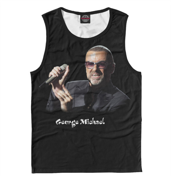 Мужская майка с изображением George Michael цвета Белый