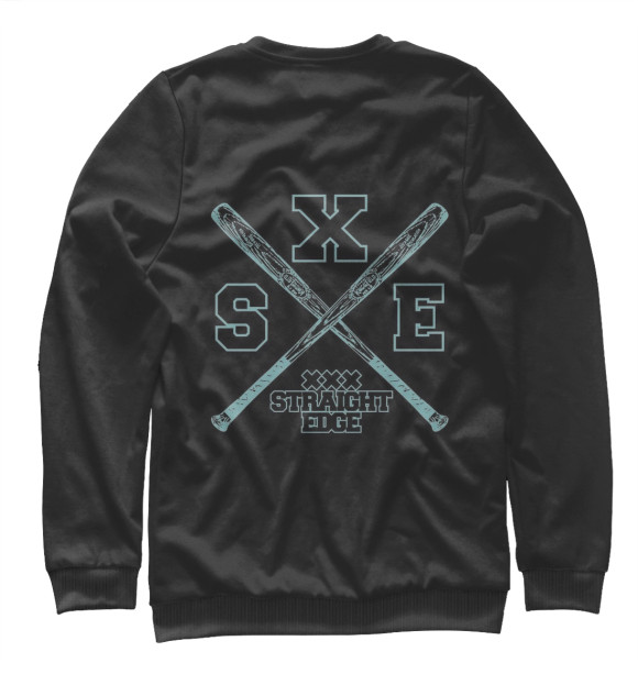 Мужской свитшот с изображением Straight Edge цвета Белый