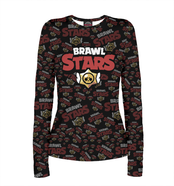 Женский лонгслив с изображением Brawl Stars цвета Белый