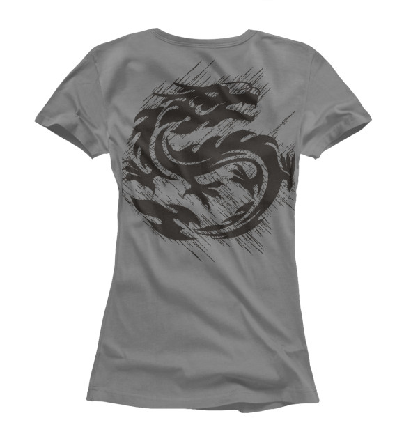 Женская футболка с изображением драконы цвета Белый
