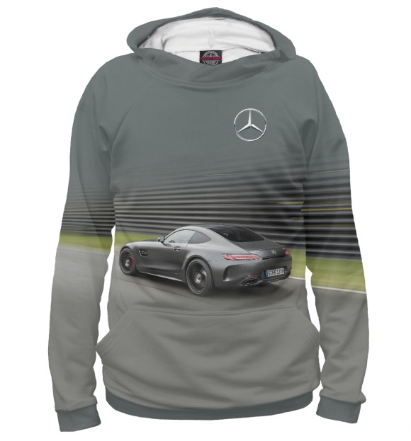Женское худи с изображением V8 Biturbo AMG Motorsport цвета Белый