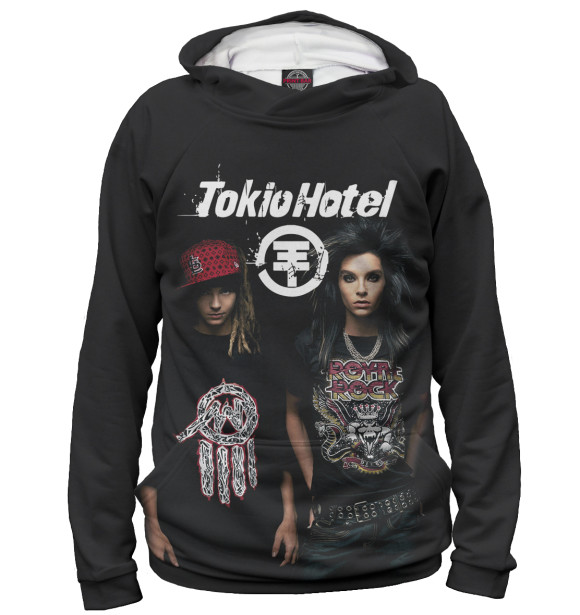 Худи для девочки с изображением Tokio Hotel цвета Белый