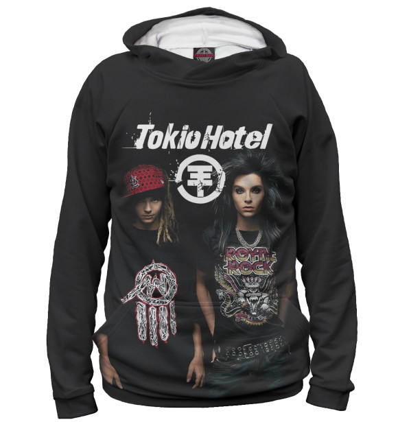 Женское худи с изображением Tokio Hotel цвета Белый