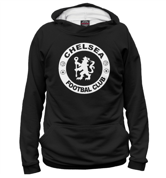 Мужское худи с изображением Chelsea цвета Белый