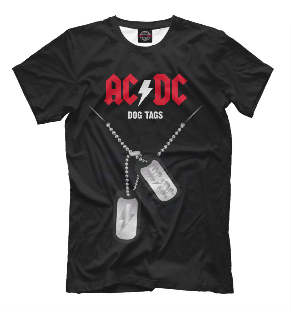 Мужская футболка с изображением AC/DC цвета Черный