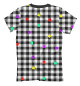 Мужская футболка Черно-белая клетка и цветные квадраты