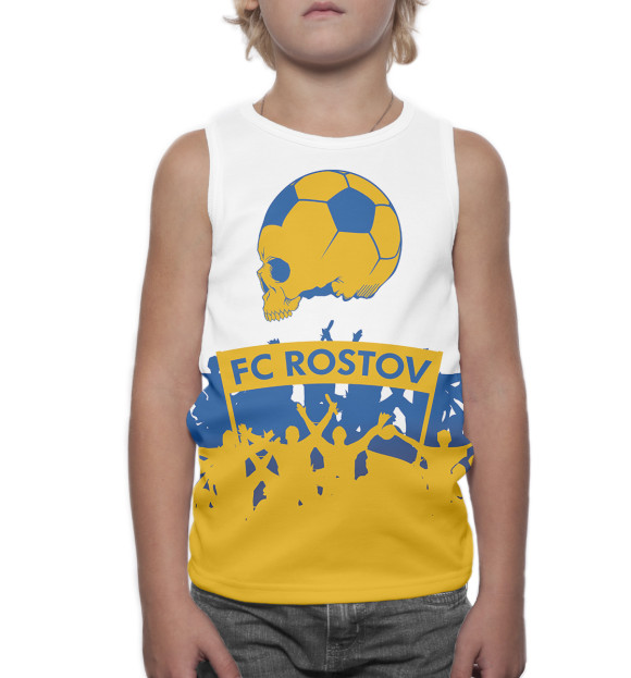 Майка для мальчика с изображением ФК Ростов цвета Белый