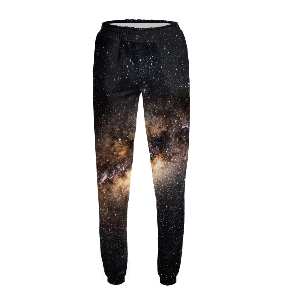 Женские спортивные штаны с изображением Космос цвета Белый