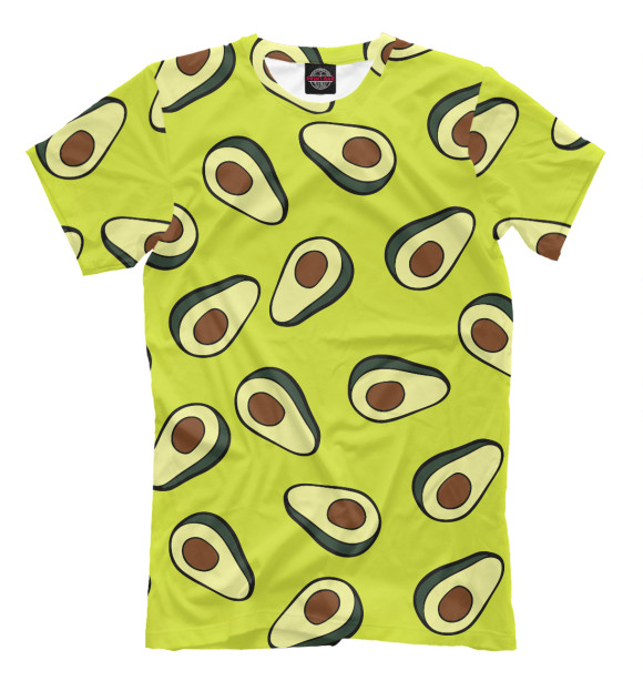 Мужская футболка с изображением Авокадо цвета Хаки