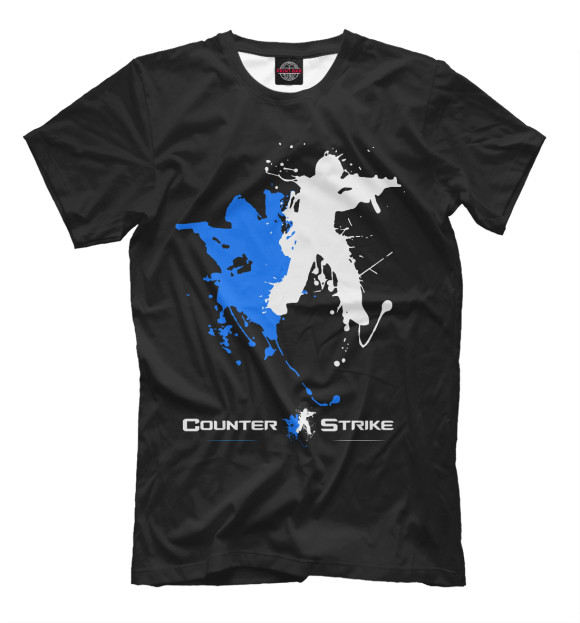 Мужская футболка с изображением Counter-Strike: Global Offensive цвета Черный