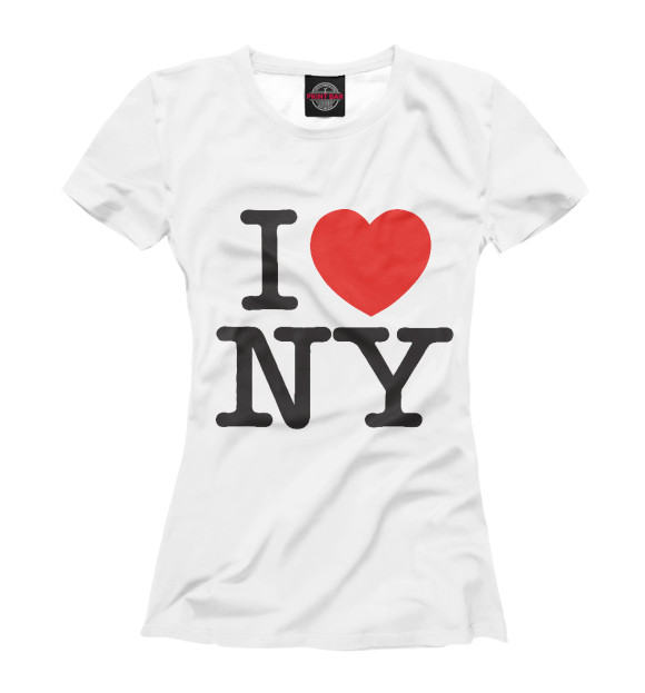 Футболка для девочек с изображением I Love New York цвета Белый