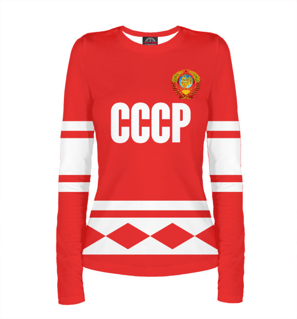 Женский лонгслив с изображением ХАРЛАМОВ-17 цвета Белый