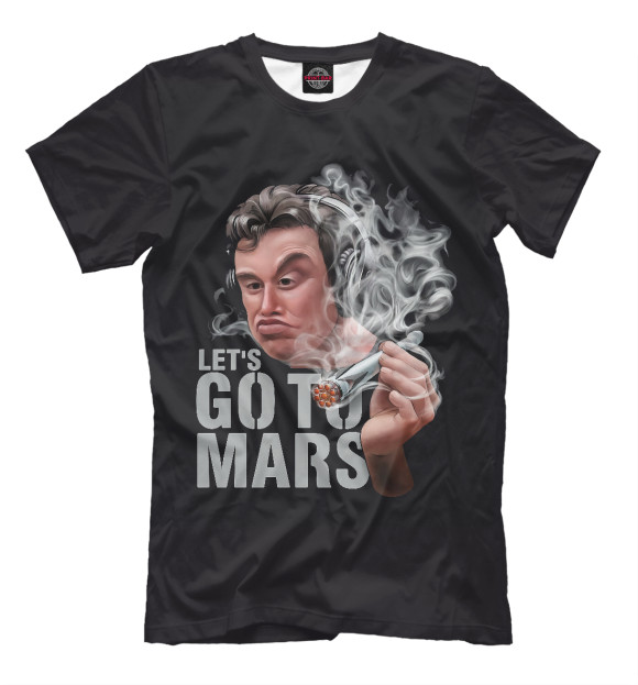 Мужская футболка с изображением Elon Musk цвета Белый